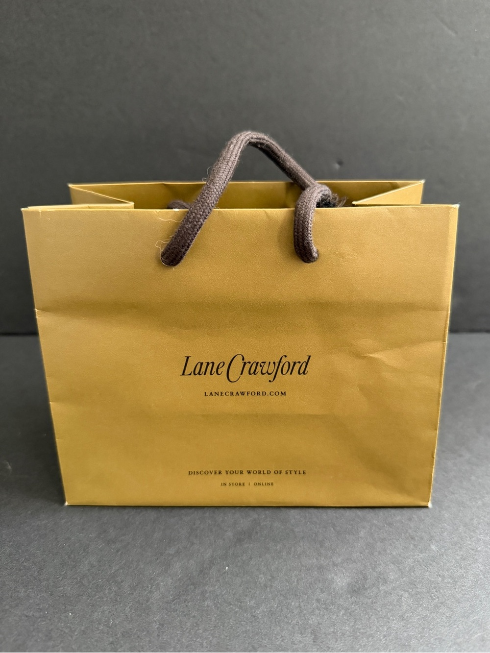 Lane Crawford Luxury Shopping Bag - Mustard Gold